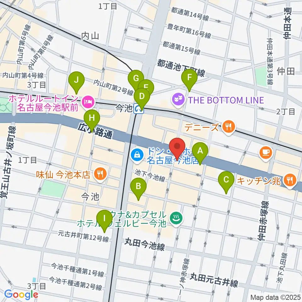 今池3STAR周辺のコンビニエンスストア一覧地図