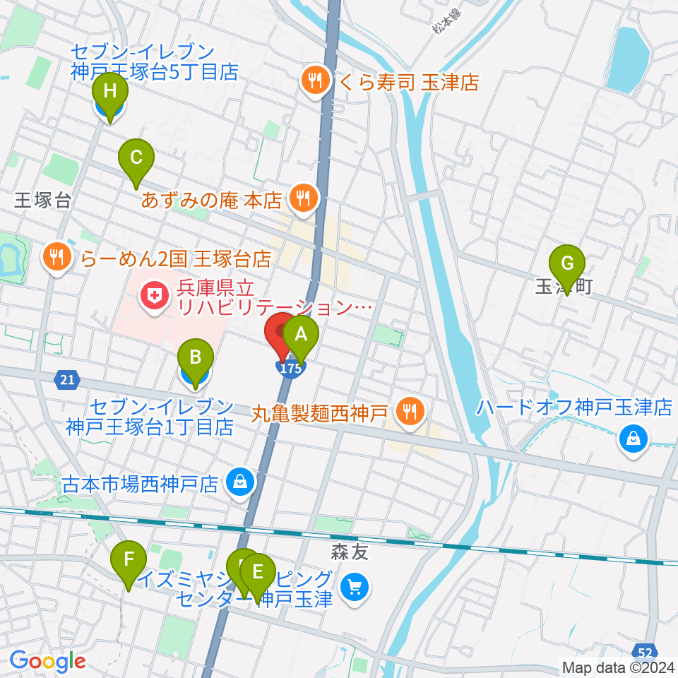 ドリーム・ステップ音楽教室周辺のコンビニエンスストア一覧地図