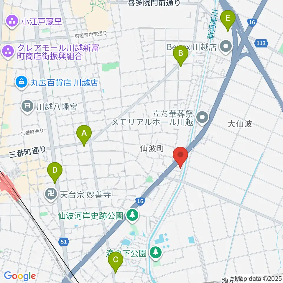 むらやまミュージック周辺のコンビニエンスストア一覧地図