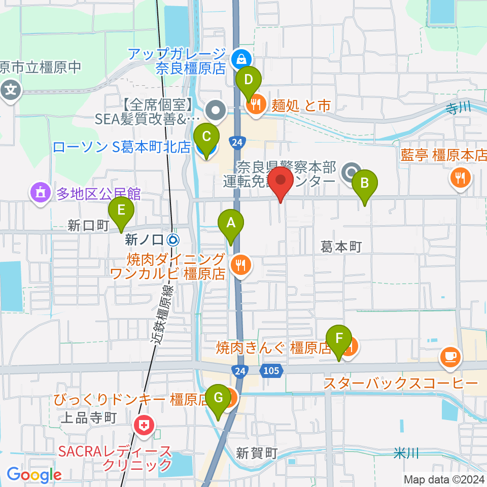 あおぞら音楽サロン周辺のコンビニエンスストア一覧地図