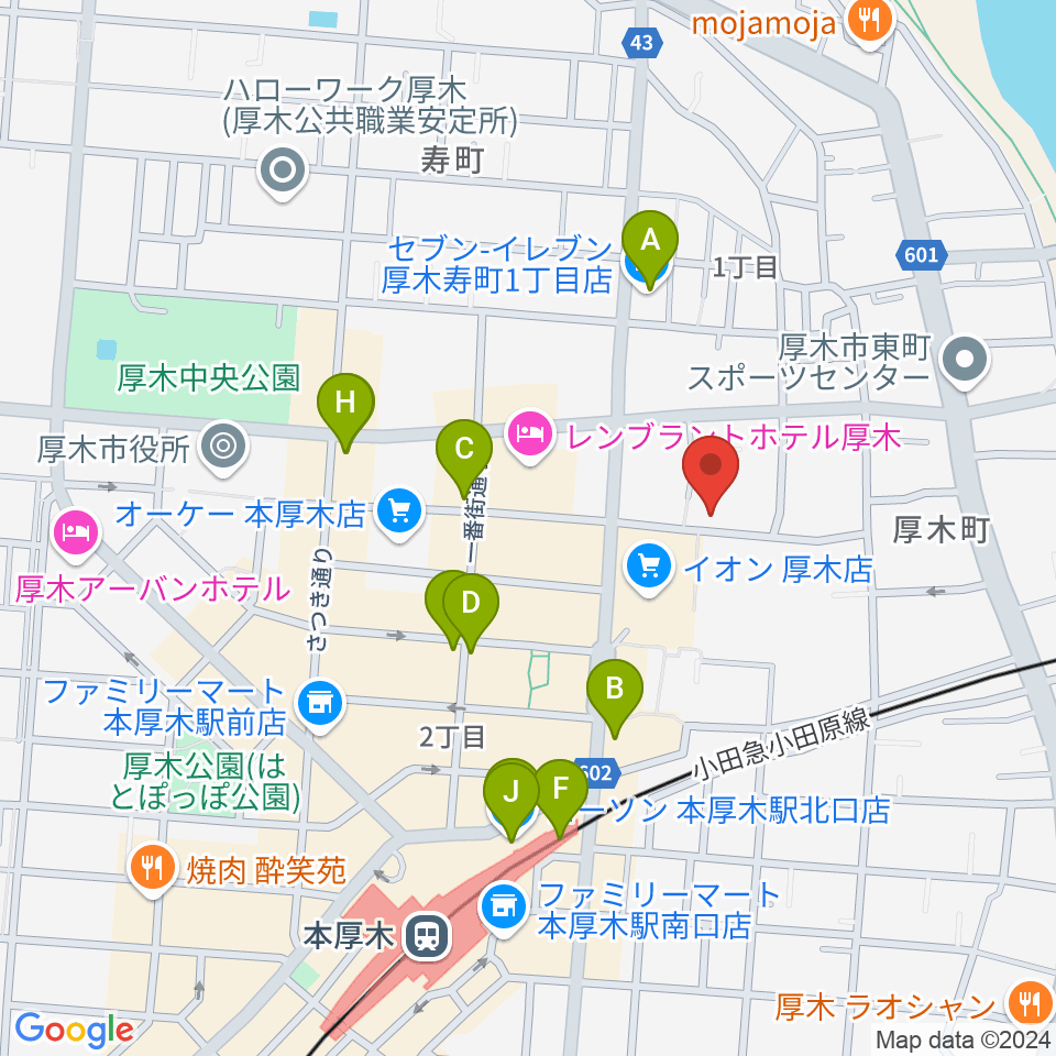 スタジオシール周辺のコンビニエンスストア一覧地図