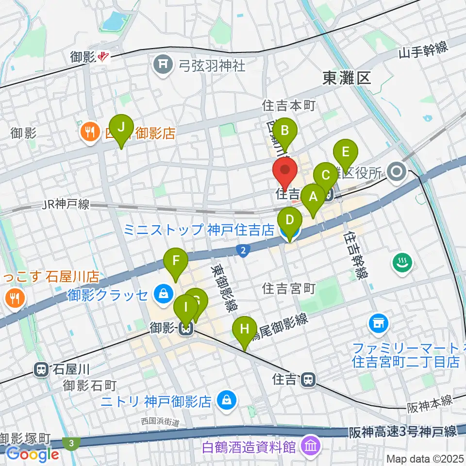 HS DREAM周辺のコンビニエンスストア一覧地図
