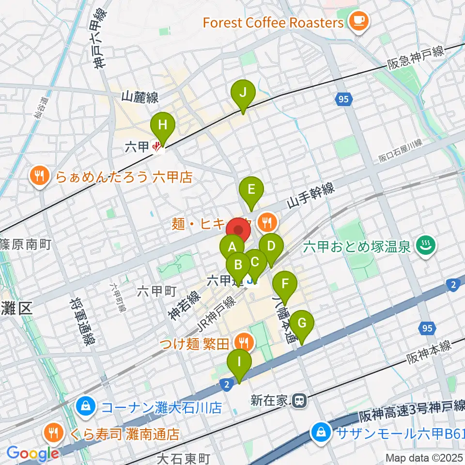 ボイストレーニング HS DREAM周辺のコンビニエンスストア一覧地図