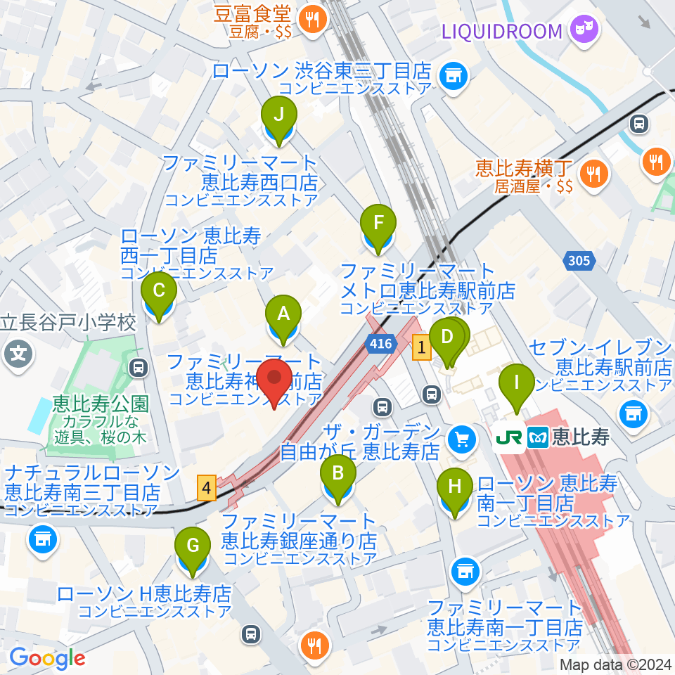 サイケデリズム周辺のコンビニエンスストア一覧地図