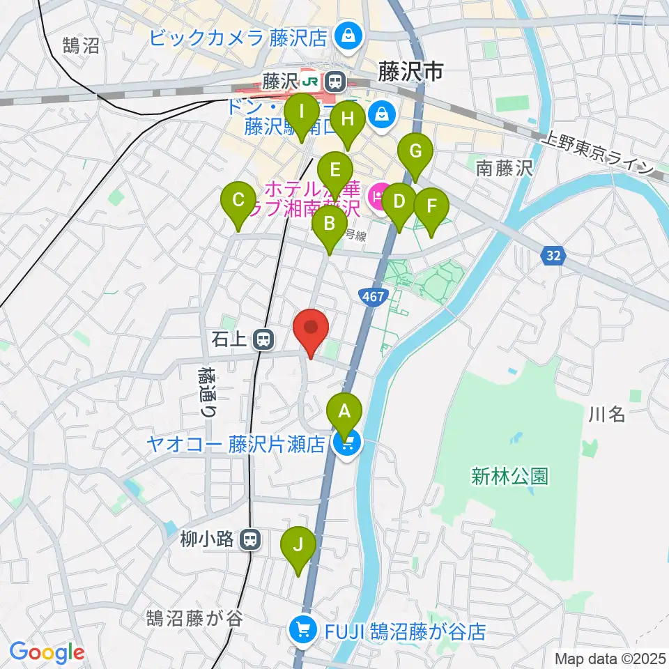 スズキ・メソード音楽教室 湘南センター周辺のコンビニエンスストア一覧地図