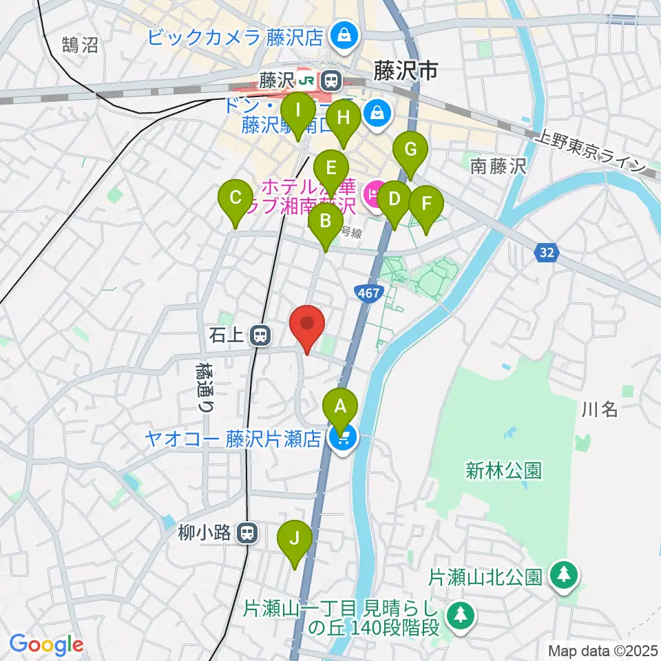 スズキ・メソード音楽教室 湘南センター周辺のコンビニエンスストア一覧地図