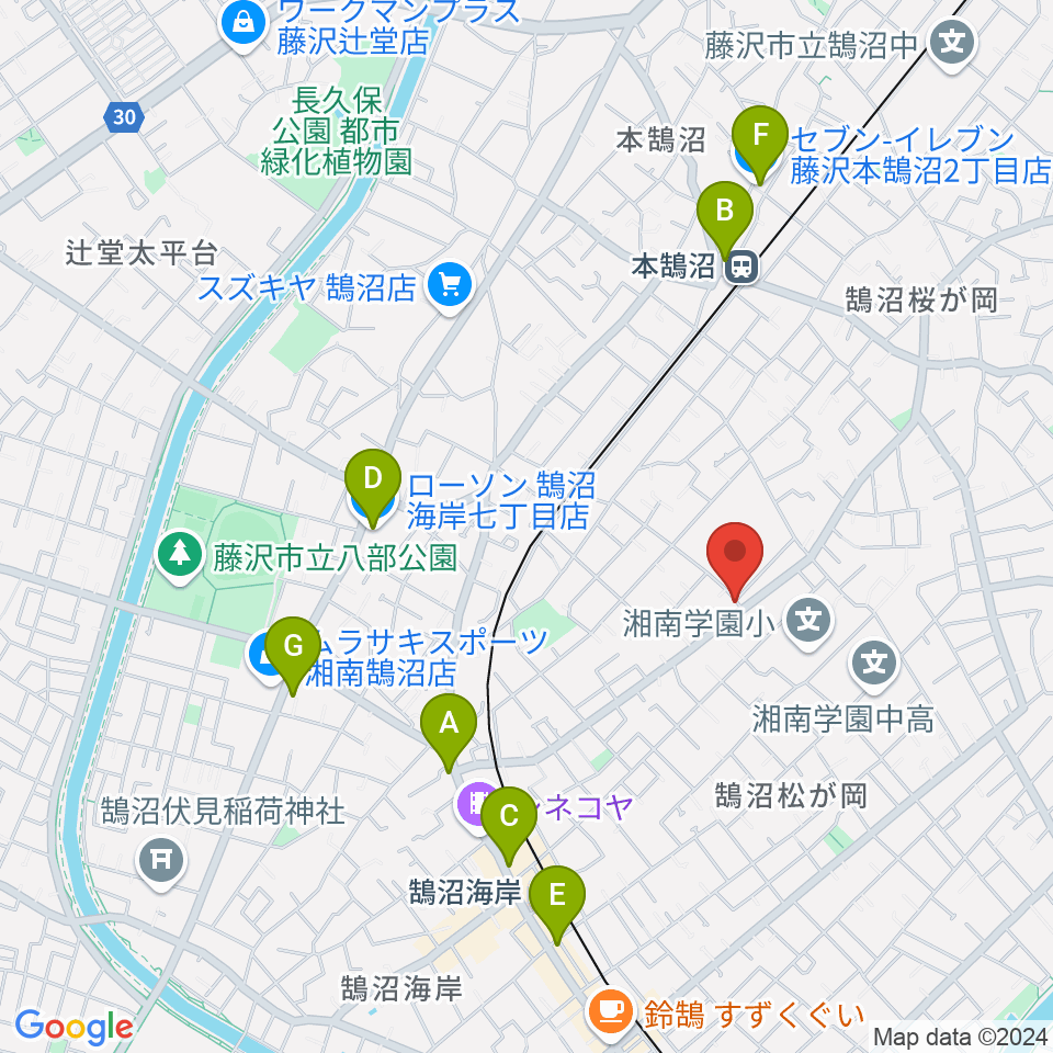 TOTOKI音楽教室周辺のコンビニエンスストア一覧地図