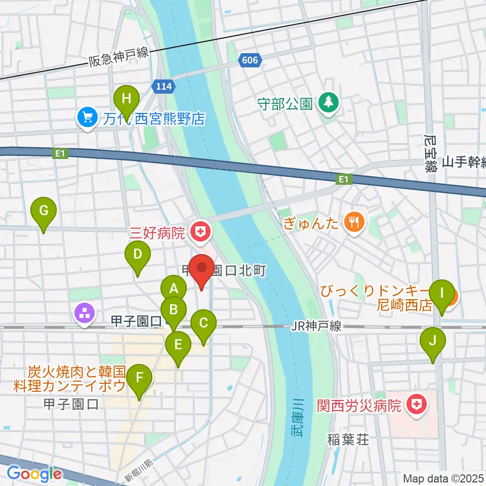 Musicぽえむ音楽教室周辺のコンビニエンスストア一覧地図