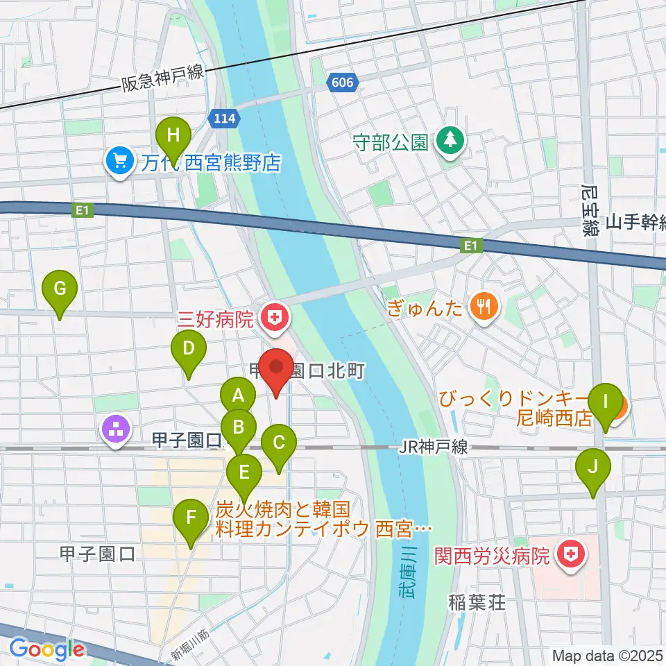 Musicぽえむ音楽教室周辺のコンビニエンスストア一覧地図