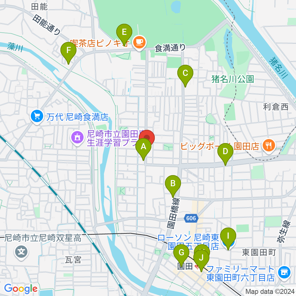 メロディーメイツ音楽教室周辺のコンビニエンスストア一覧地図