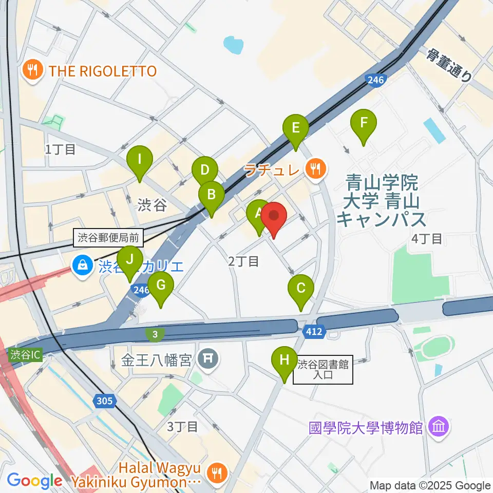 Blue-G周辺のコンビニエンスストア一覧地図