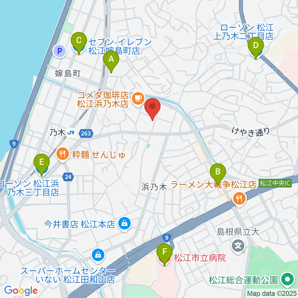 アイミュージックスクール周辺のコンビニエンスストア一覧地図
