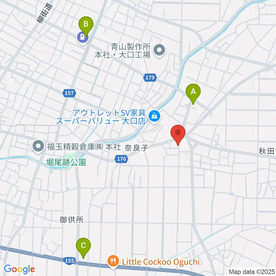 おおもり音楽教室周辺のコンビニエンスストア一覧地図