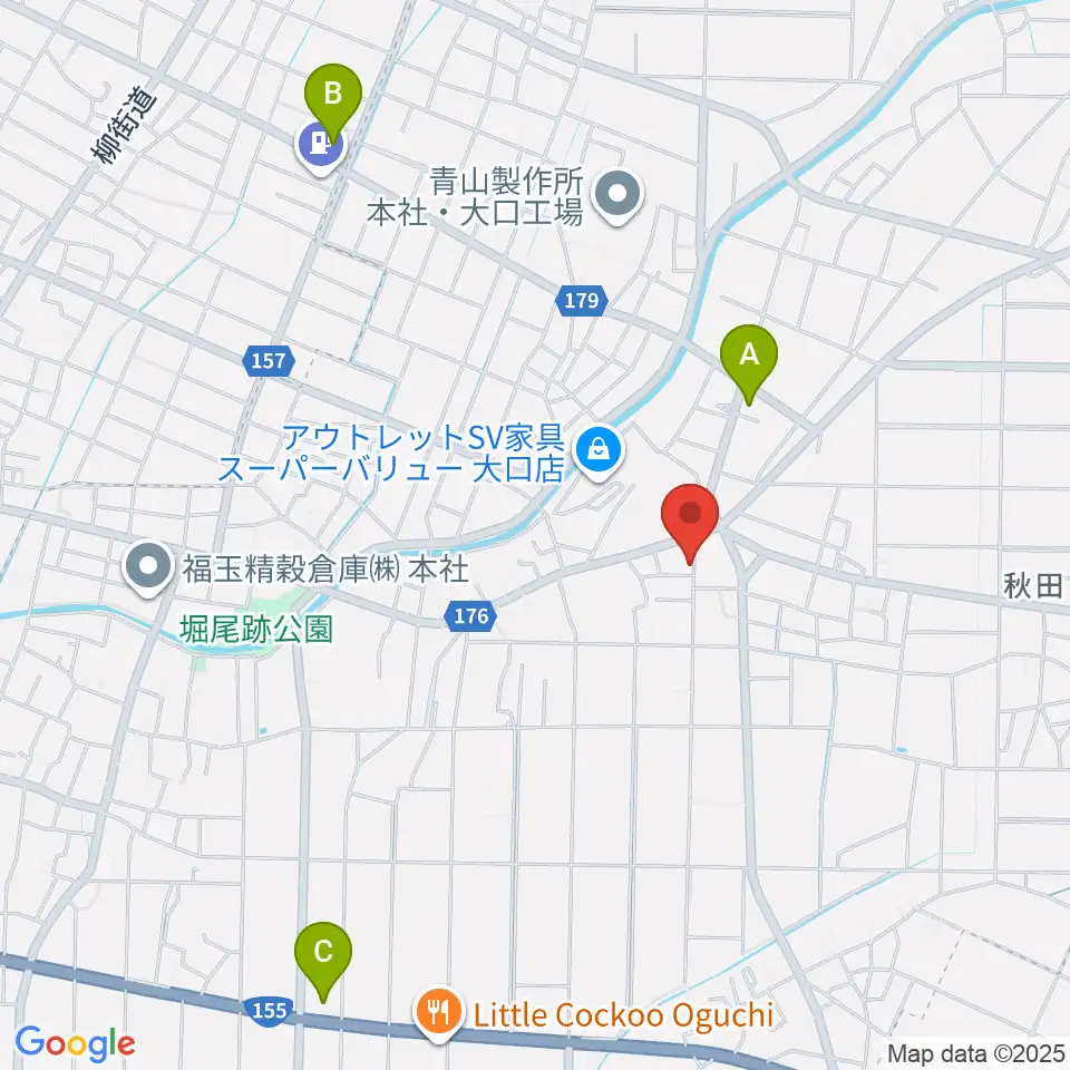 おおもり音楽教室周辺のコンビニエンスストア一覧地図