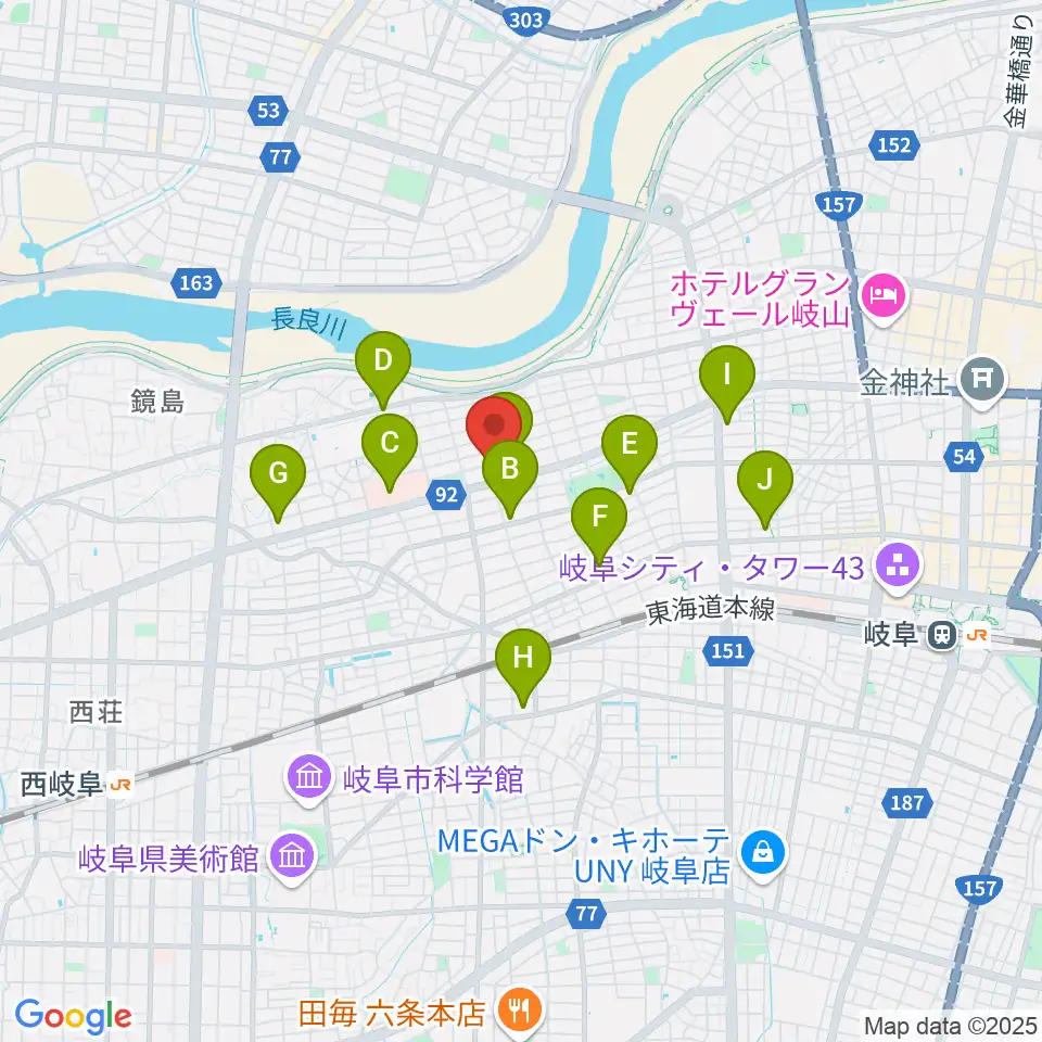 M's MUSIC SCHOOL & LIVEHALL周辺のコンビニエンスストア一覧地図