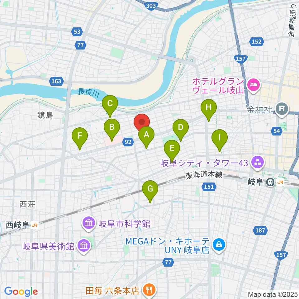 M's MUSIC SCHOOL & LIVEHALL周辺のコンビニエンスストア一覧地図