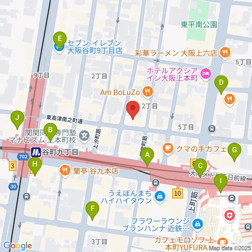 ドレミ音楽スクール上本町校周辺のコンビニエンスストア一覧地図