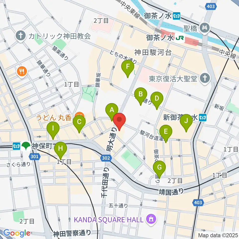 クロサワ楽器ドクターサウンド周辺のコンビニエンスストア一覧地図
