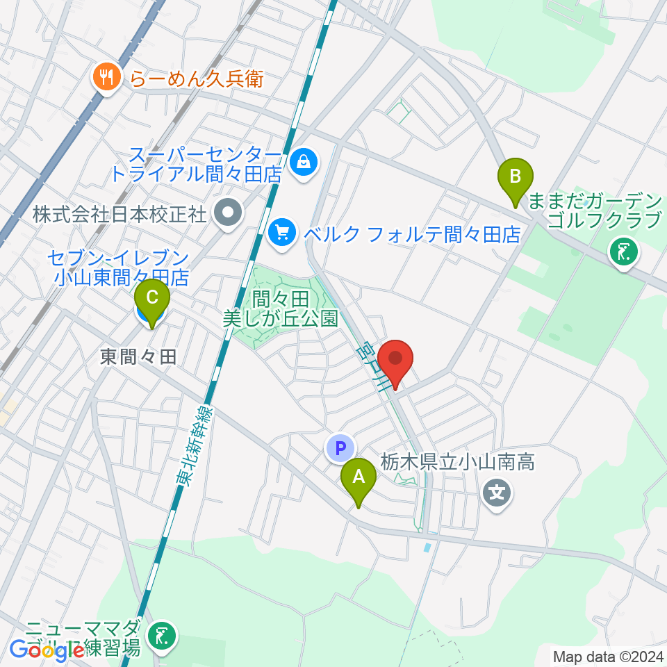 アルスミュージックスクール周辺のコンビニエンスストア一覧地図