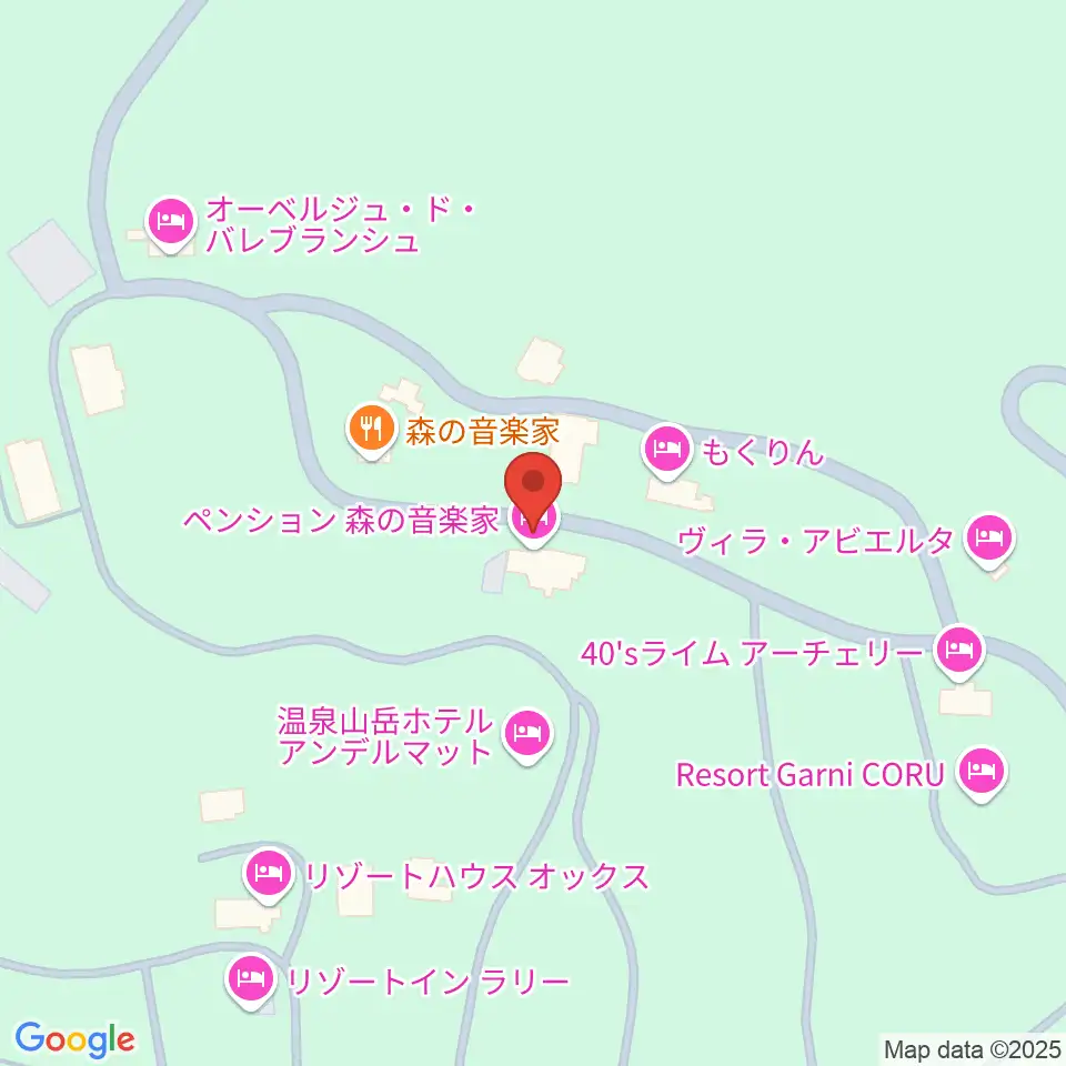 ペンション森の音楽家周辺のコンビニエンスストア一覧地図