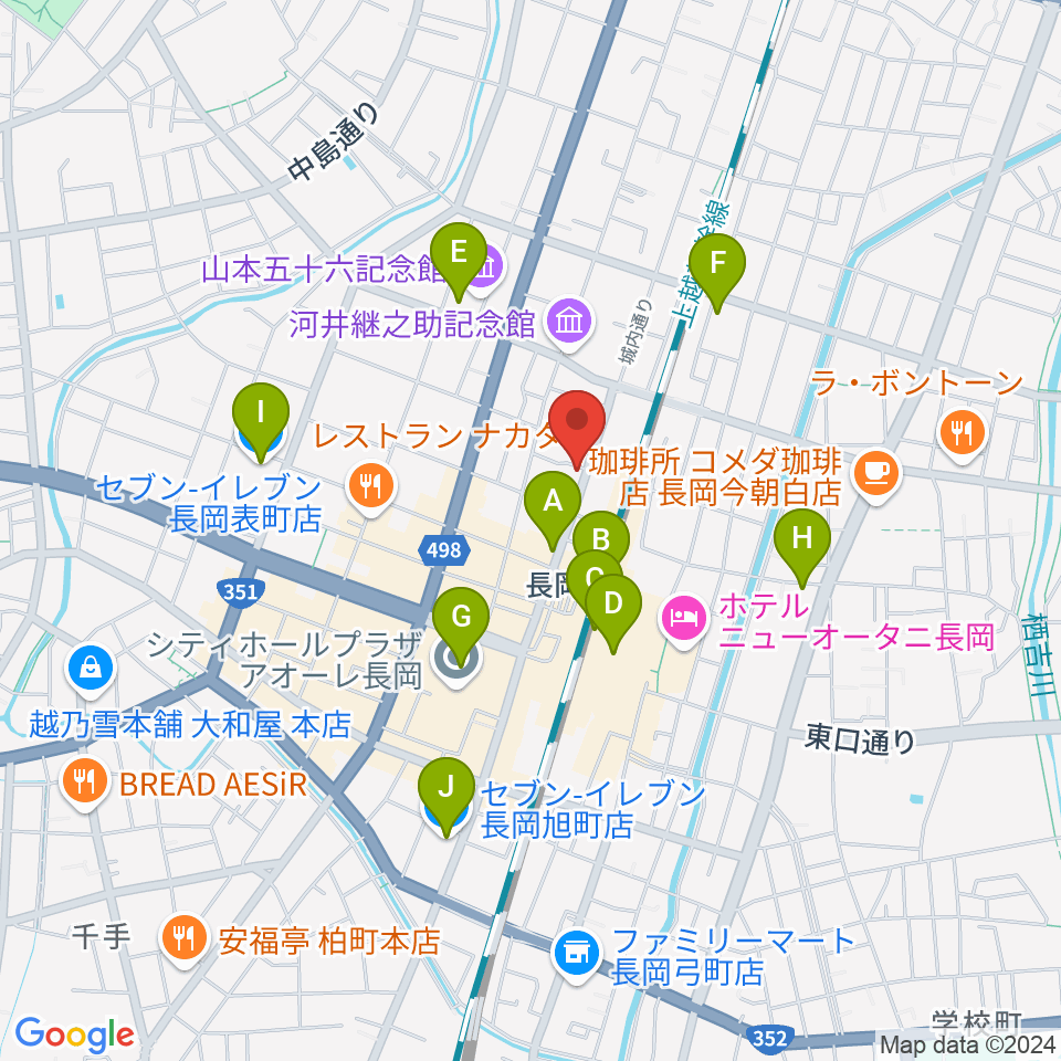 あぽろん長岡店周辺のコンビニエンスストア一覧地図