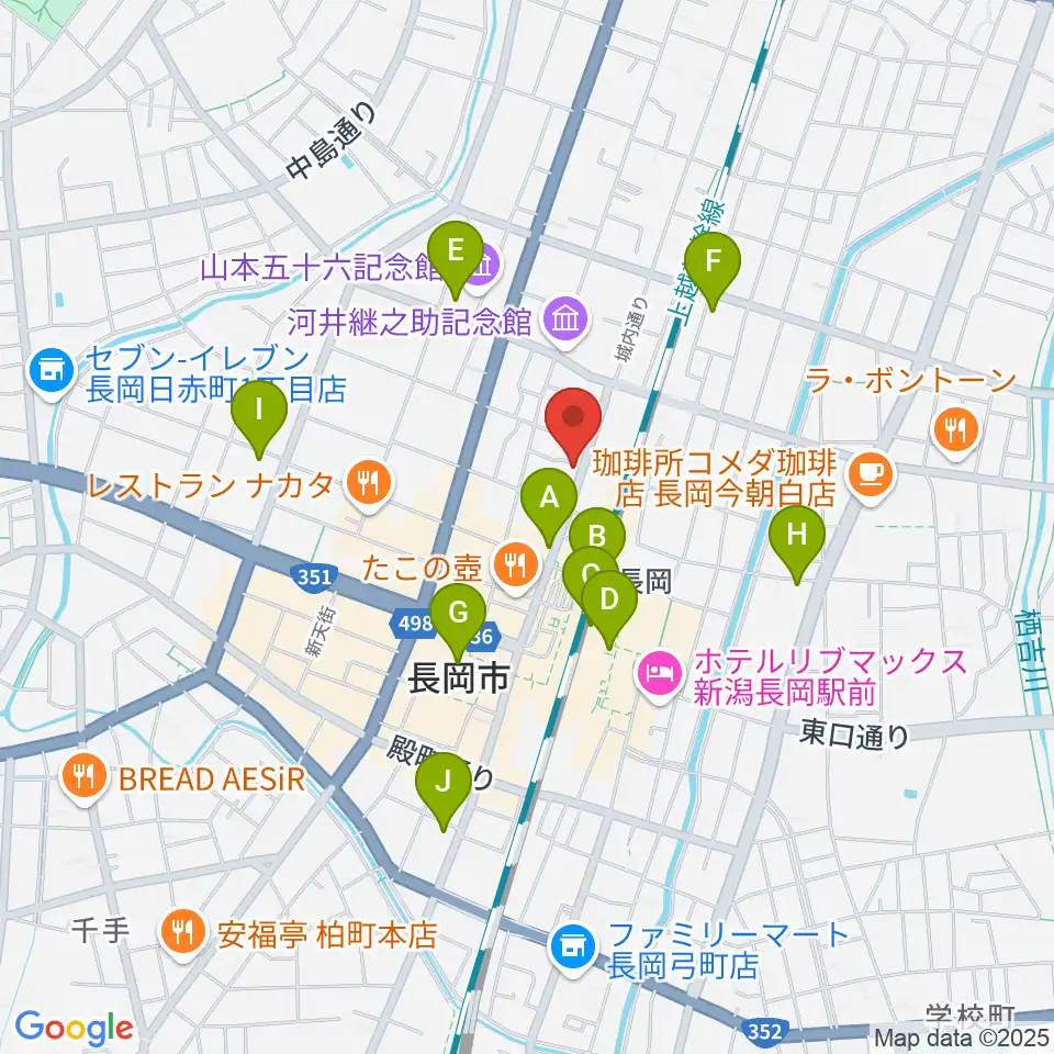 あぽろん長岡店周辺のコンビニエンスストア一覧地図