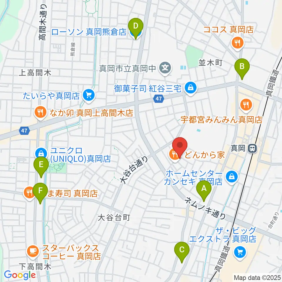 シノザキ総合音楽学院周辺のコンビニエンスストア一覧地図