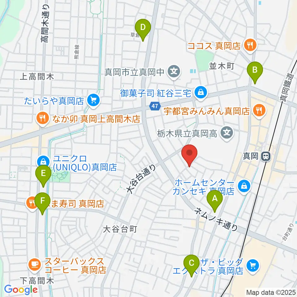シノザキ総合音楽学院周辺のコンビニエンスストア一覧地図