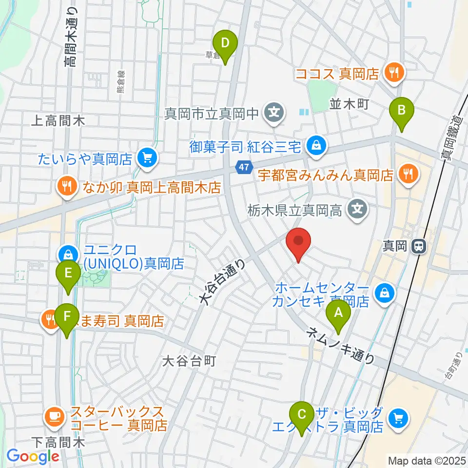 シノザキ総合音楽学院周辺のコンビニエンスストア一覧地図