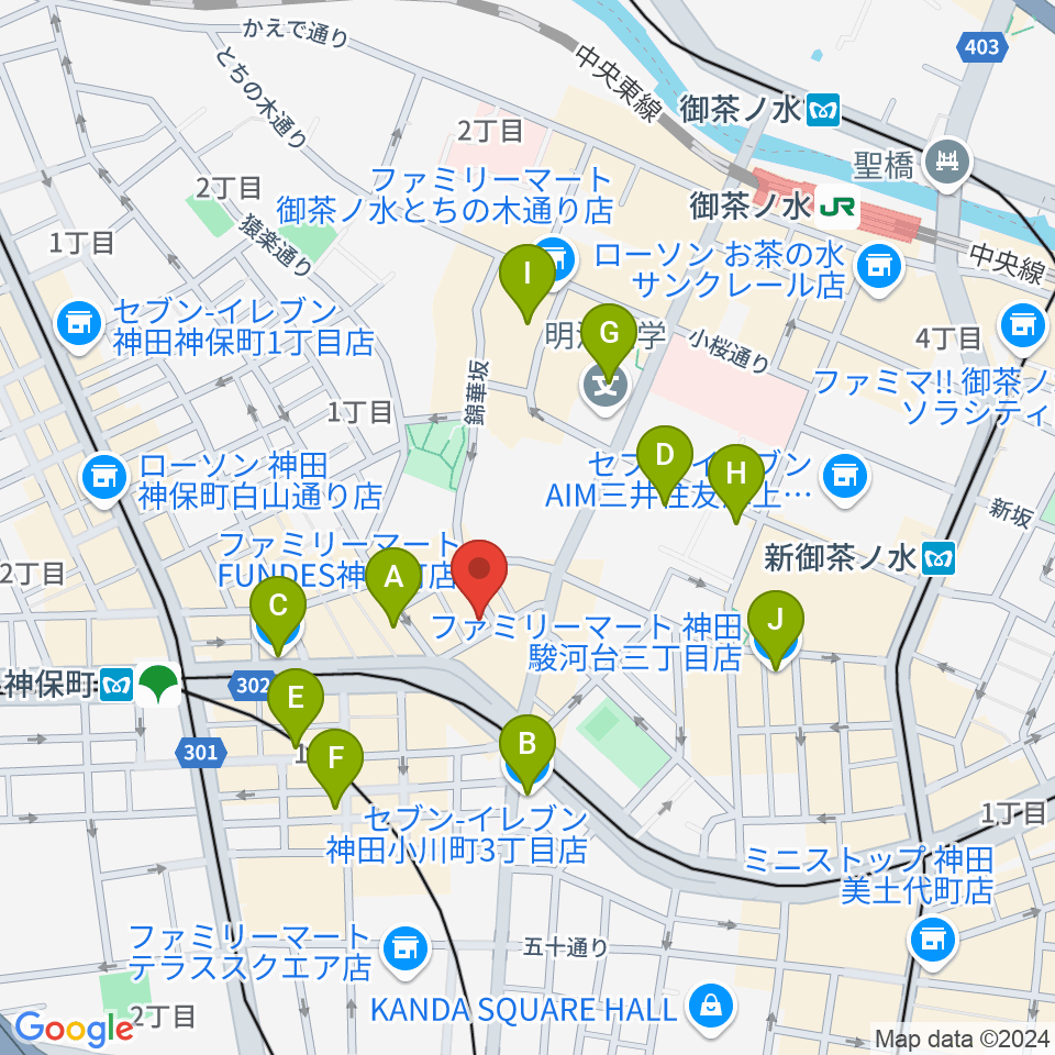 ナチュラルハイテックレコーズ周辺のコンビニエンスストア一覧地図