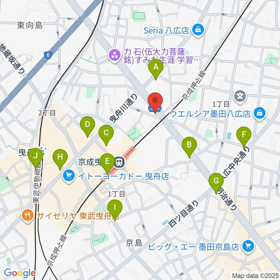 MAT音楽教室 曳舟第二教室周辺のコンビニエンスストア一覧地図