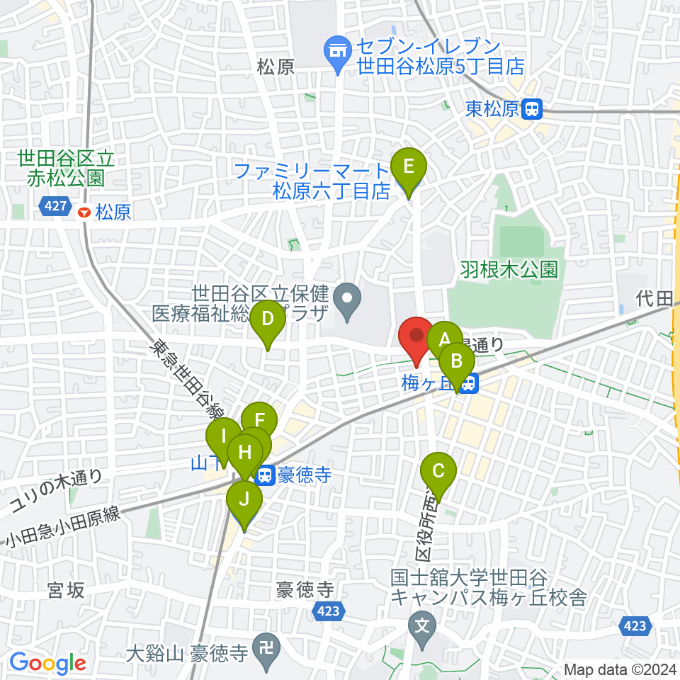 弦遊亭周辺のコンビニエンスストア一覧地図