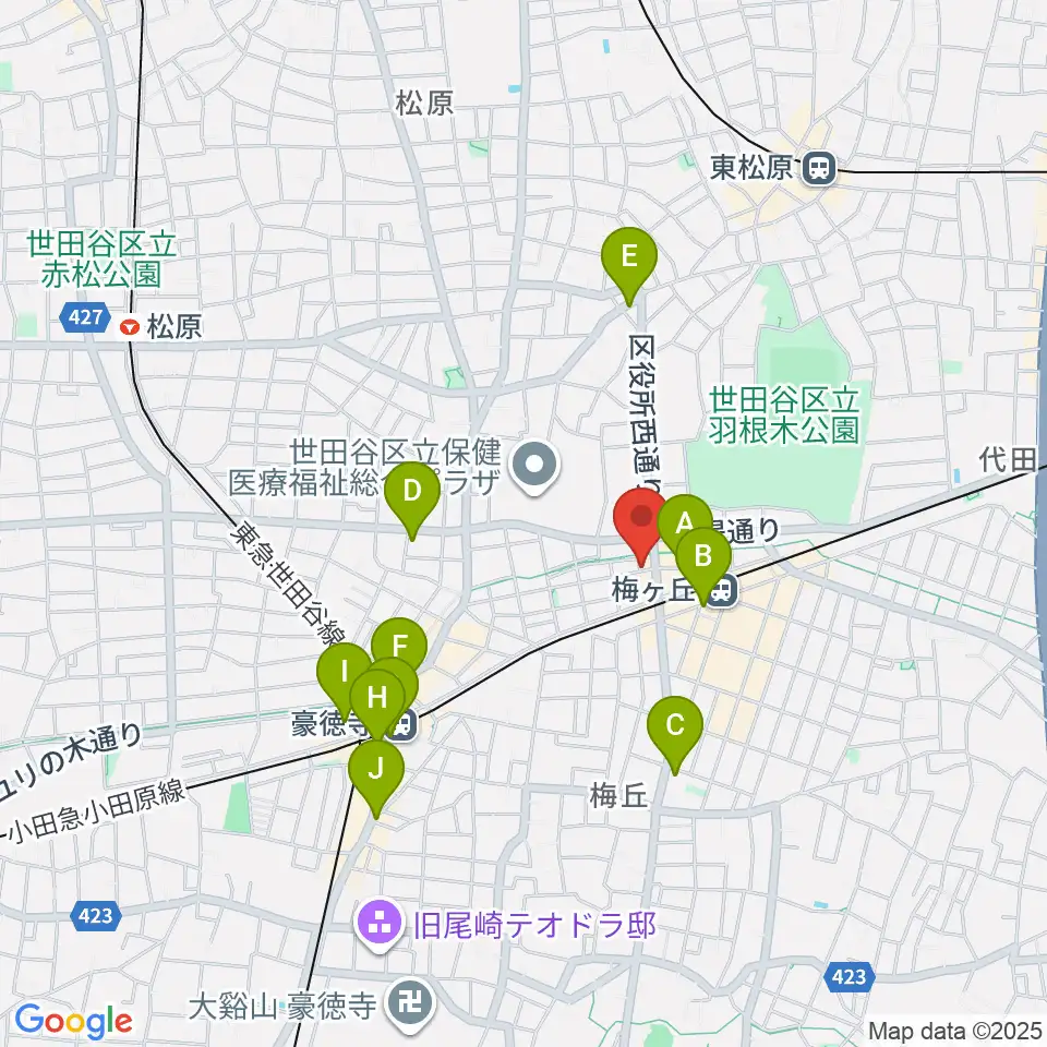 弦遊亭周辺のコンビニエンスストア一覧地図