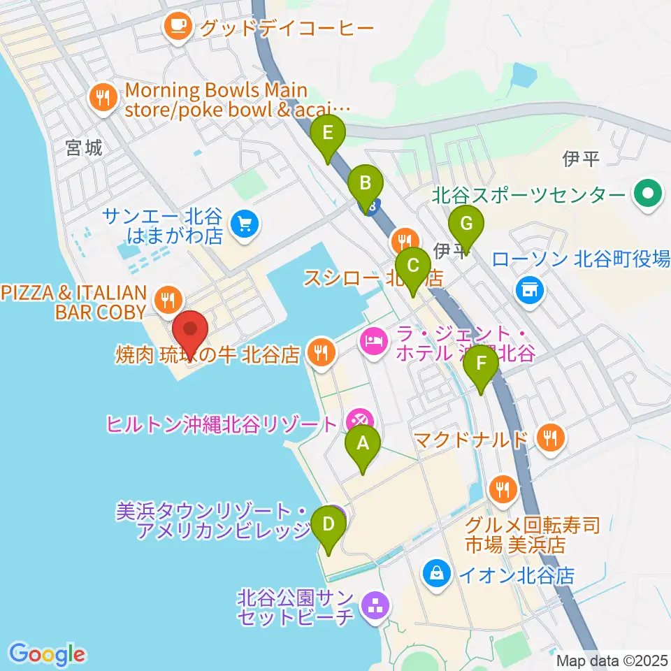 サンセットミュージックスクール周辺のコンビニエンスストア一覧地図