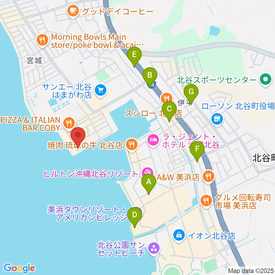 サンセットミュージックスクール周辺のコンビニエンスストア一覧地図