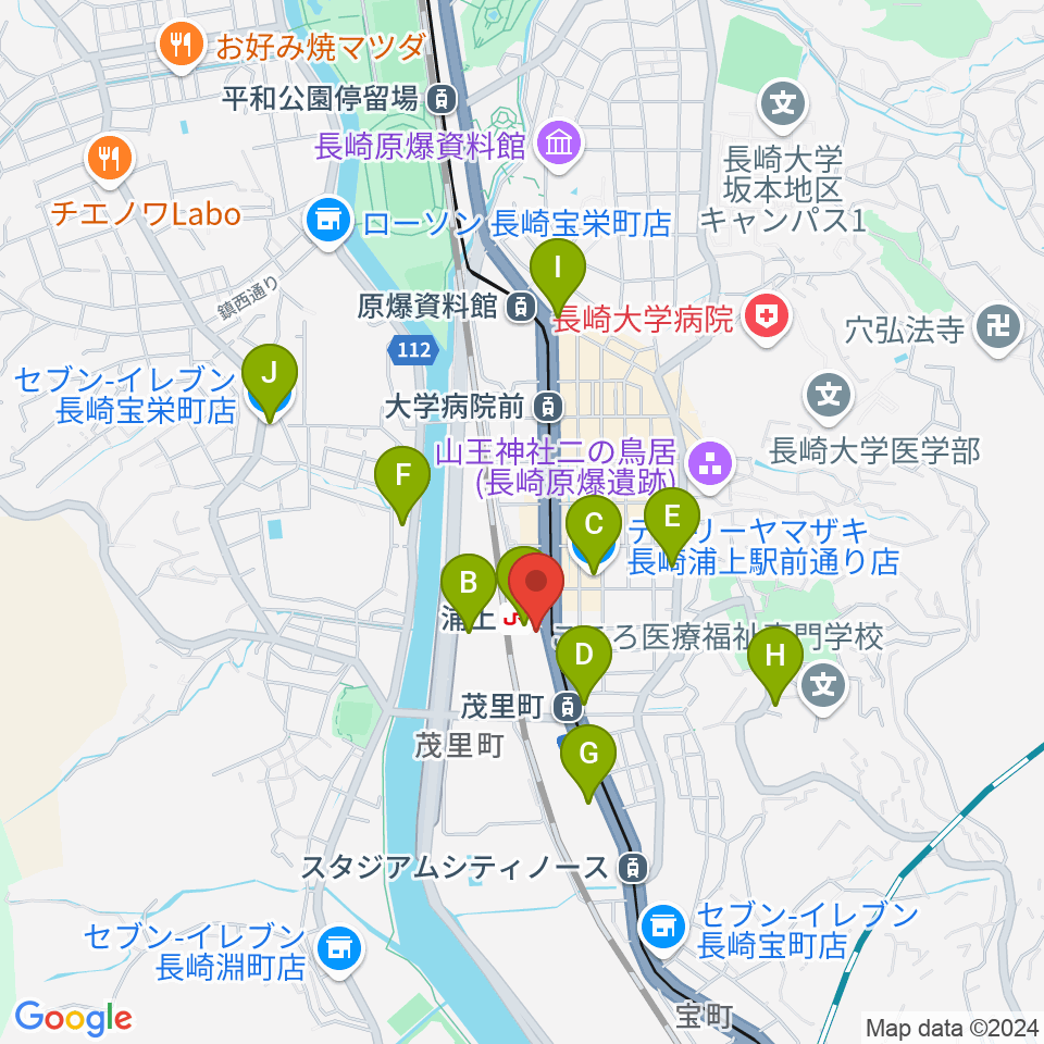 アノミュージックハウス周辺のコンビニエンスストア一覧地図