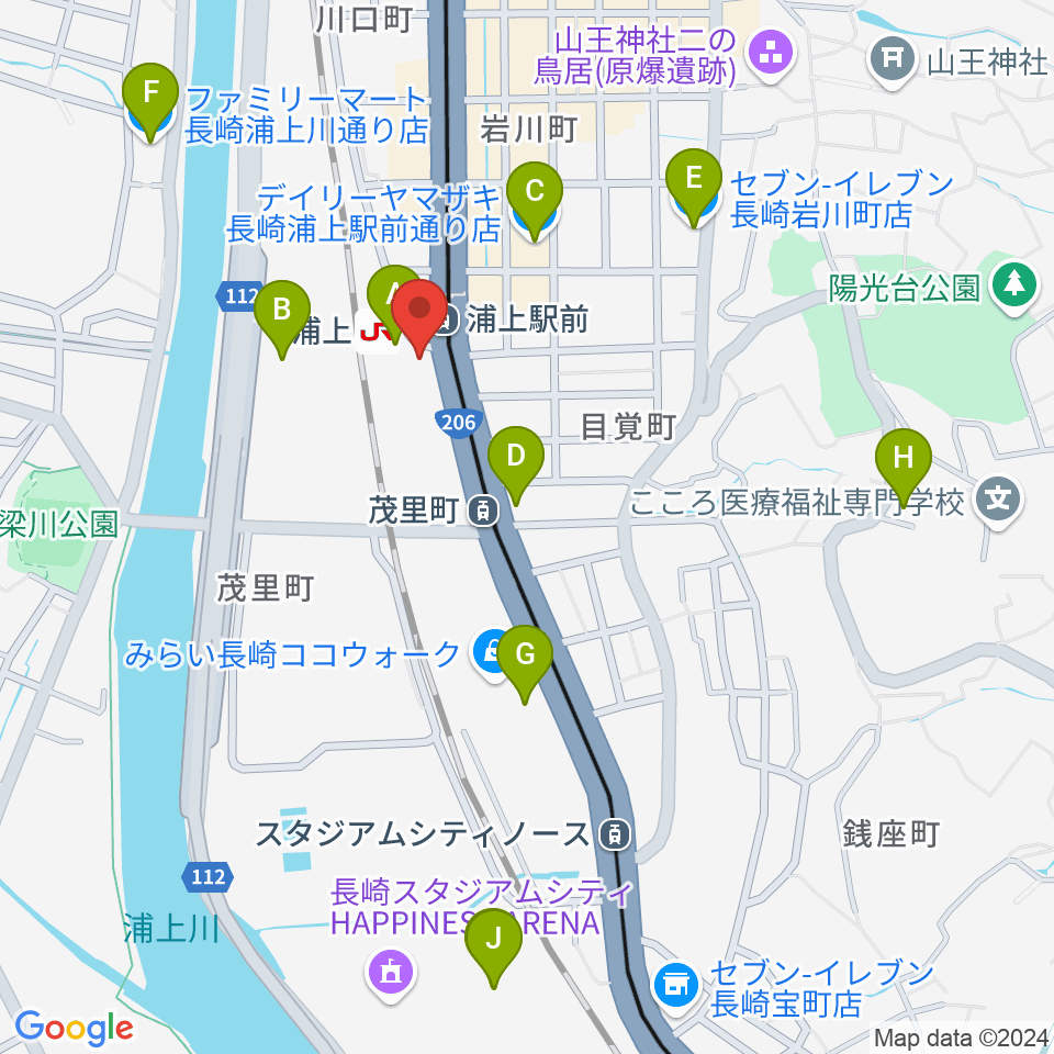 アノミュージックハウス周辺のコンビニエンスストア一覧地図