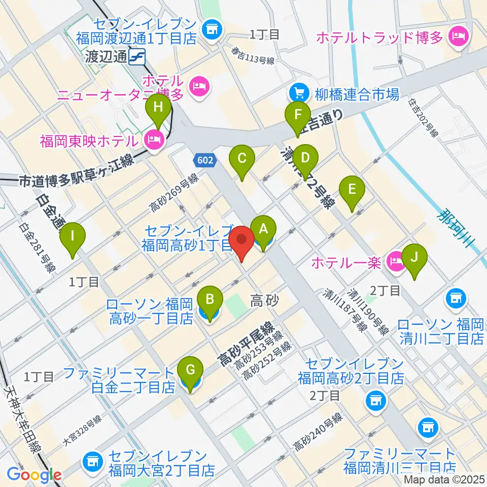ワンナイン・サウンドプロデュース周辺のコンビニエンスストア一覧地図
