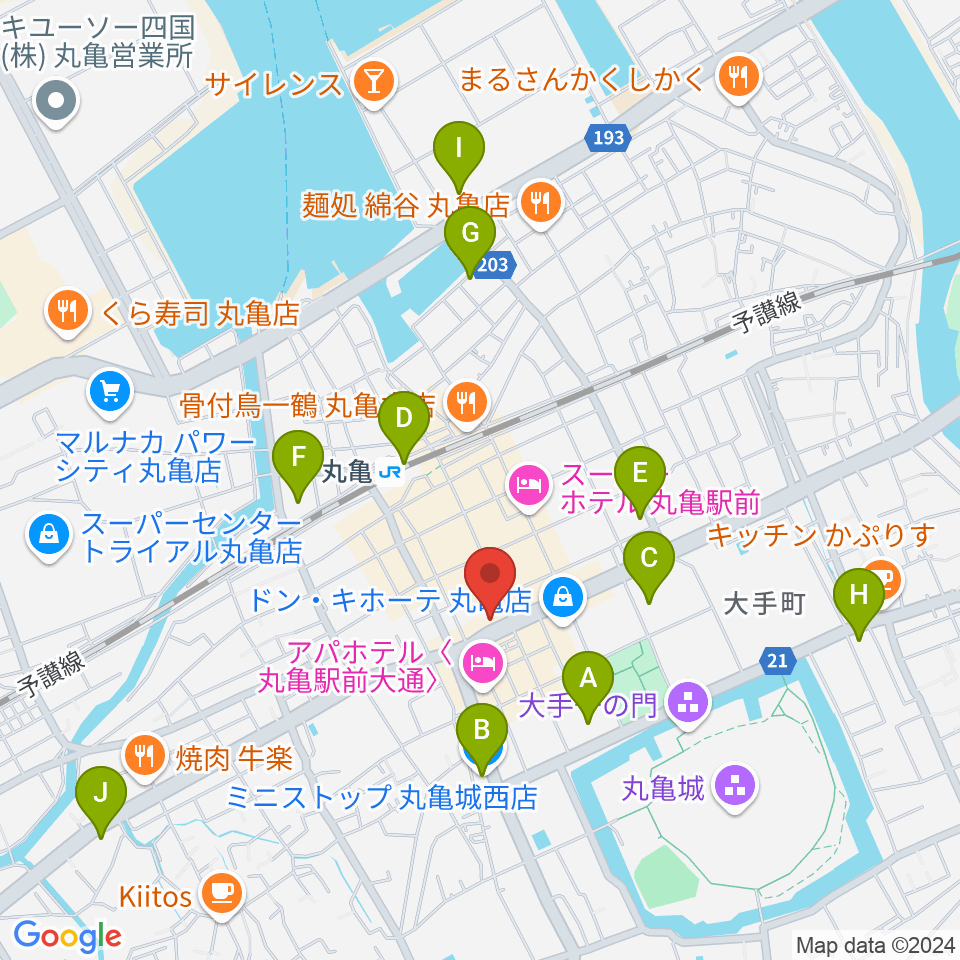 musiCafeマイゴ周辺のコンビニエンスストア一覧地図