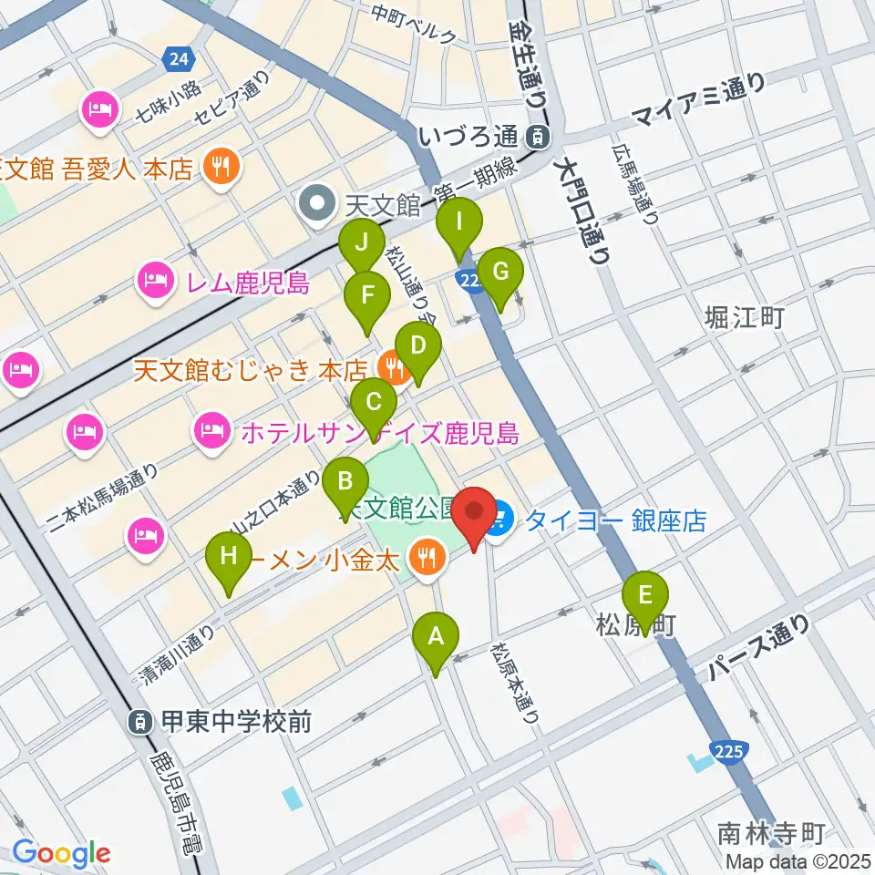 鹿児島スピードキング周辺のコンビニエンスストア一覧地図