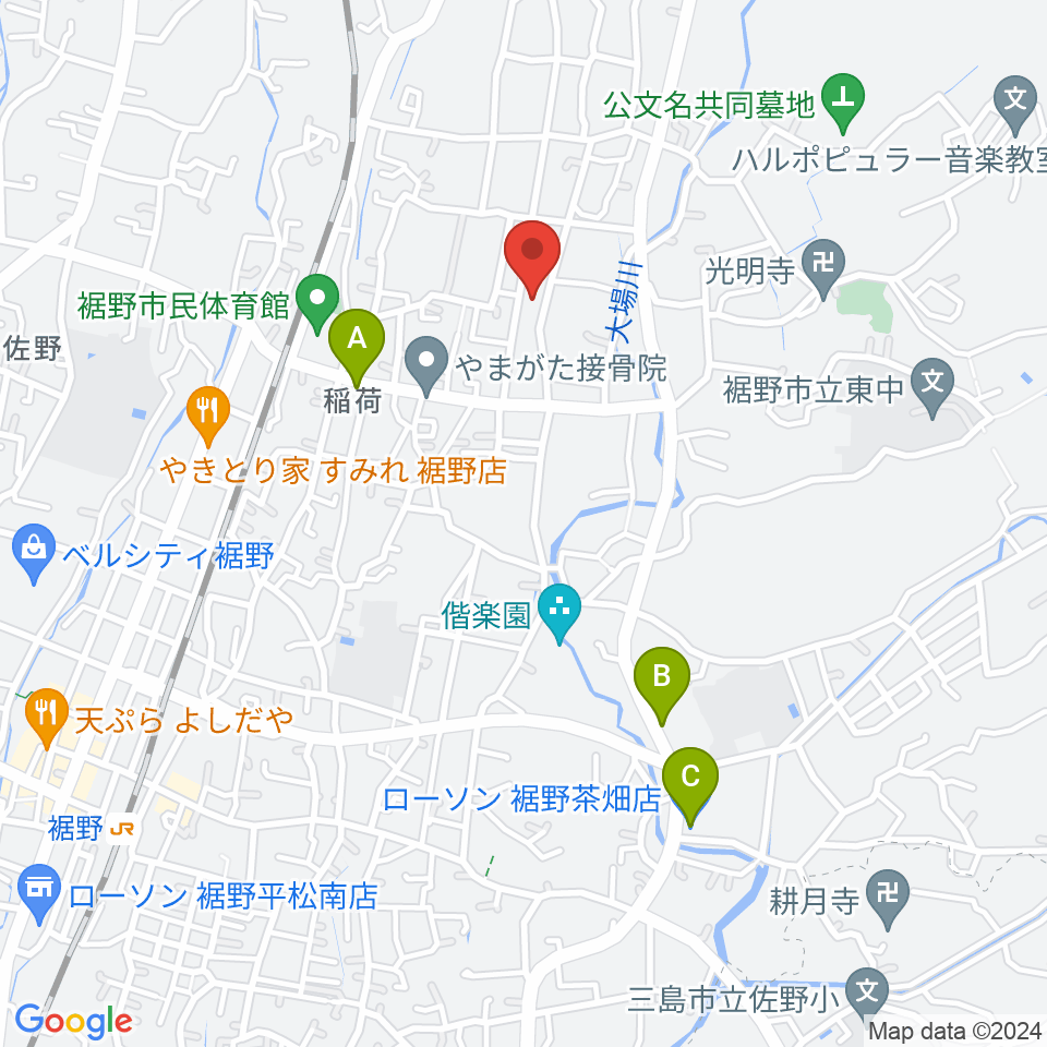 STUDIO O&K 裾野店周辺のコンビニエンスストア一覧地図