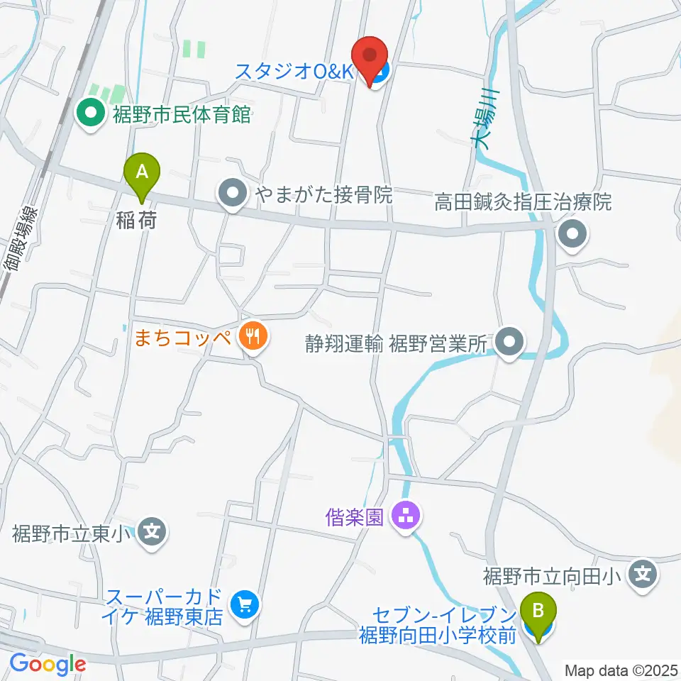 STUDIO O&K 裾野店周辺のコンビニエンスストア一覧地図
