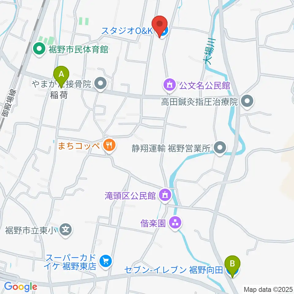 STUDIO O&K 裾野店周辺のコンビニエンスストア一覧地図