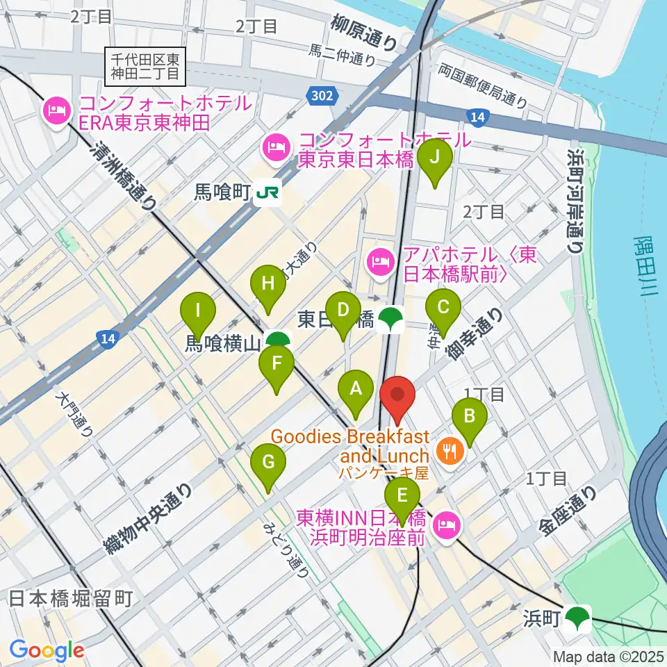 株式会社プリマ楽器周辺のコンビニエンスストア一覧地図