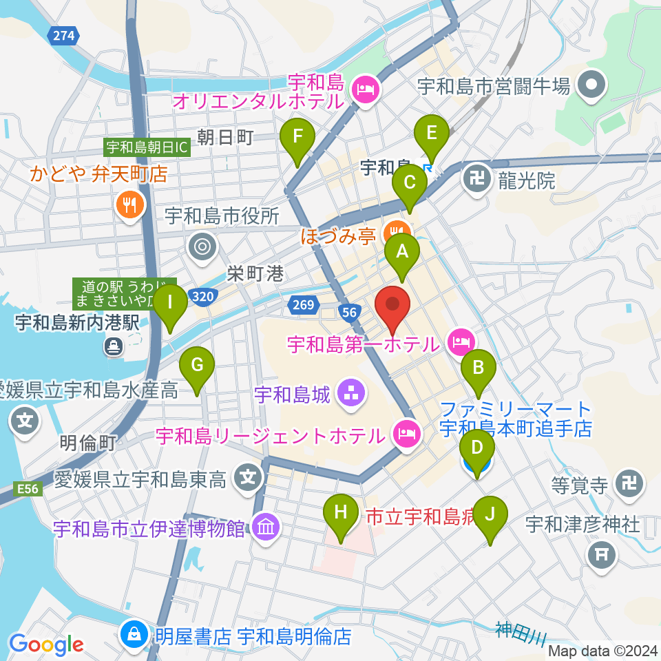 いわね楽器店周辺のコンビニエンスストア一覧地図