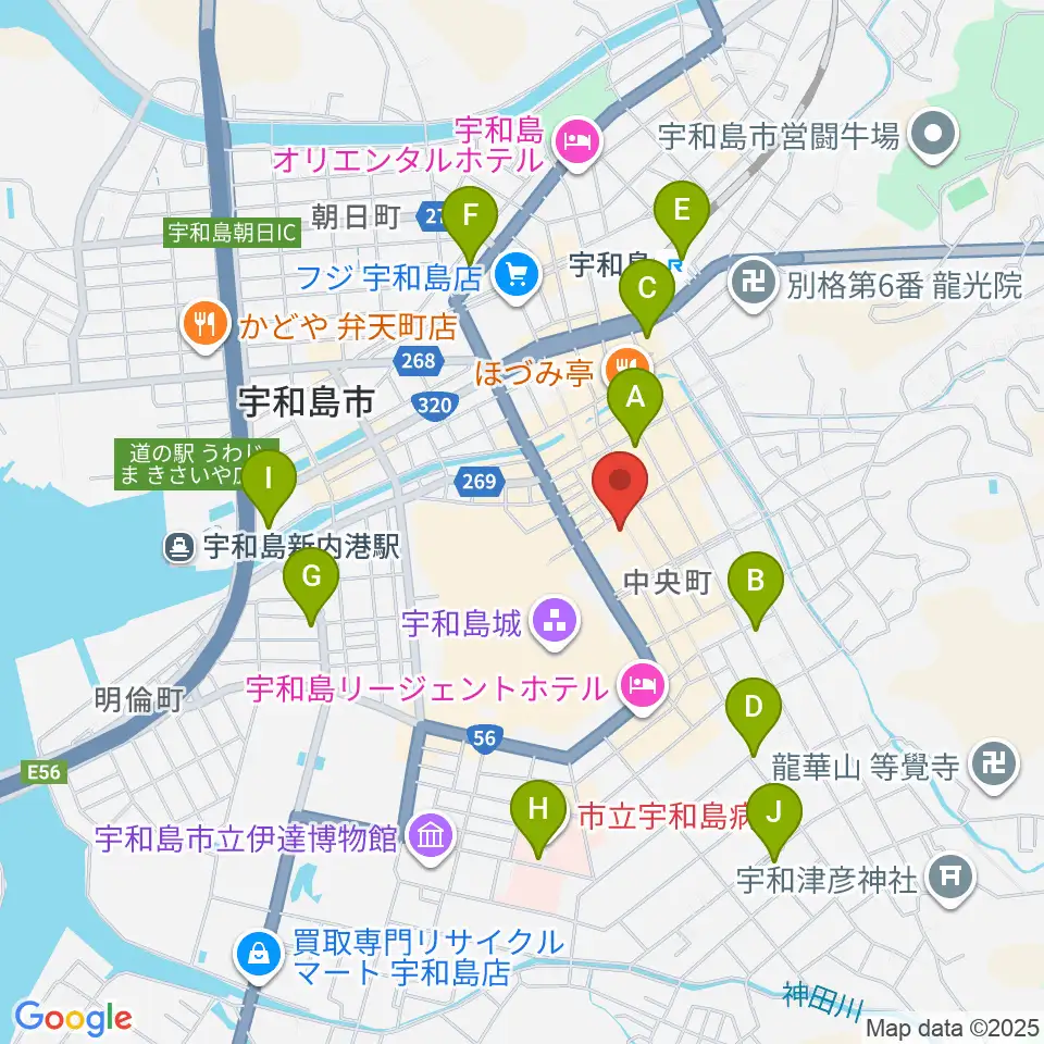 いわね楽器店周辺のコンビニエンスストア一覧地図