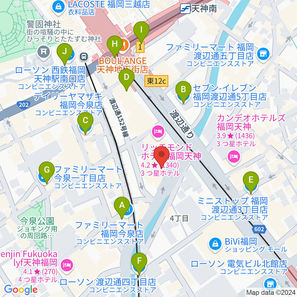 スカラエスパシオ周辺のコンビニエンスストア一覧地図