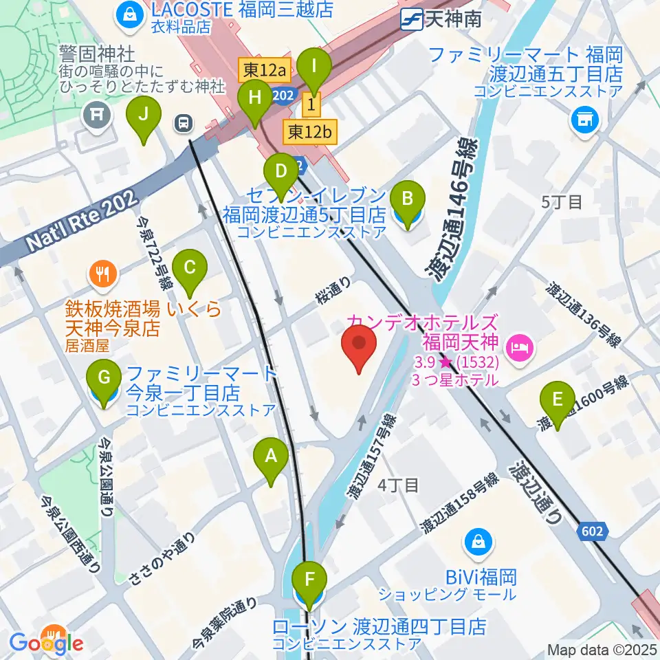 スカラエスパシオ周辺のコンビニエンスストア一覧地図