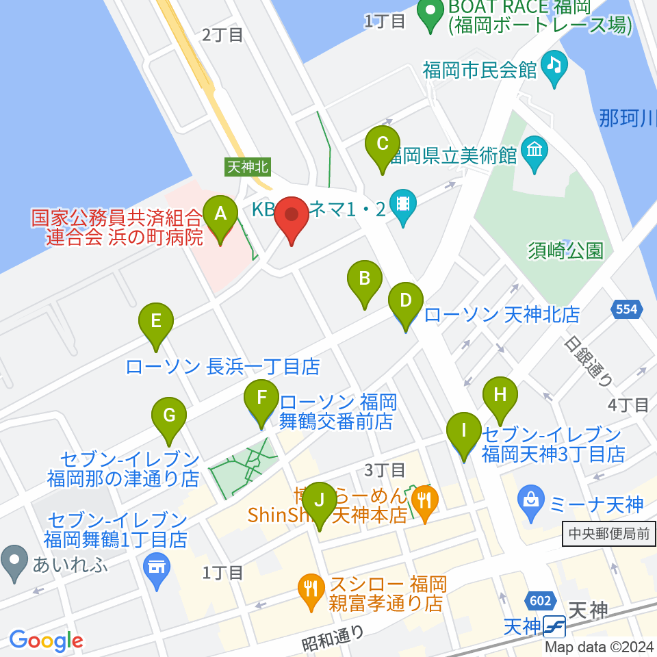 ライブハウスCB周辺のコンビニエンスストア一覧地図