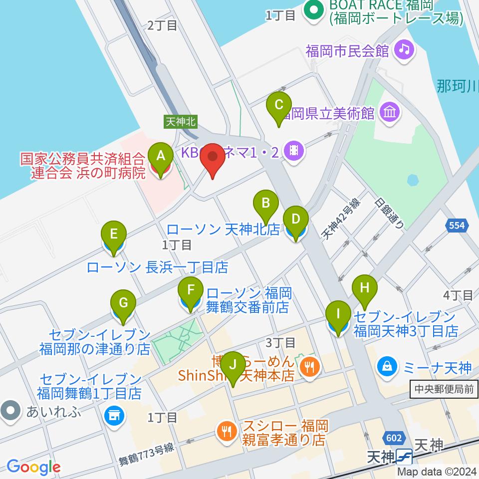 ライブハウスCB周辺のコンビニエンスストア一覧地図